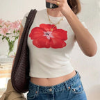 Women's Floral Crop T-Shirt