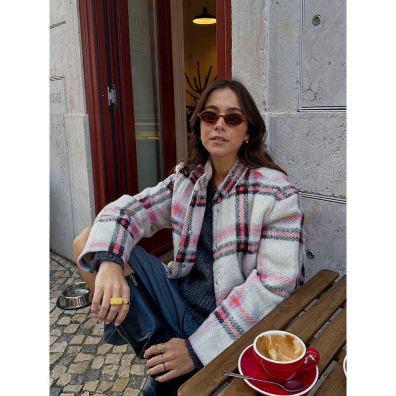 Women's Plaid Wool Shirt