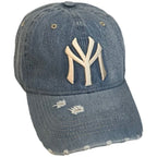 Men's Distressed Denim Baseball Cap Kalsten