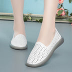 Women's Breathable Moccasins with Fashionable Cut-Out Design and Comfortable Footbed