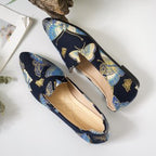 Women's Ballet Flats with Elegant Tweed Finish
