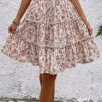 Women's Airy Wrap Skirt with Ruffle Details