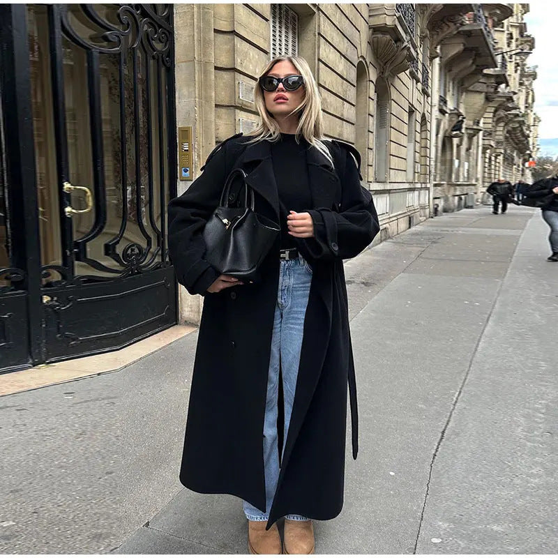 Elegant Women's Long Trench Coat