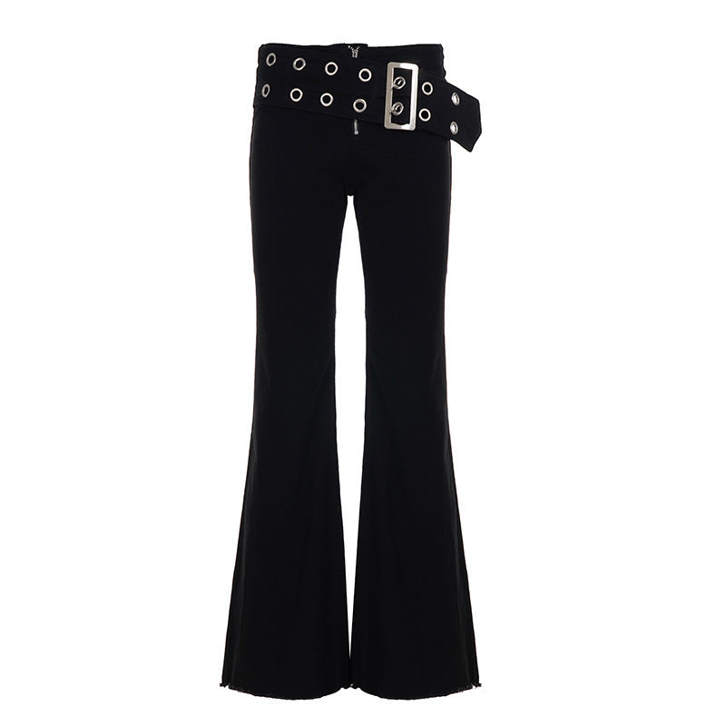 Women's Fashionable Mini Skirt with Asymmetrical Cut and Metallic Details