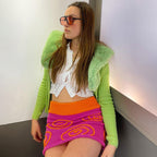 Women's Mini Skirt with Unique Spiral Design