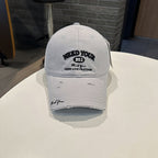 Men's Distressed Cotton Embroidered Baseball Cap