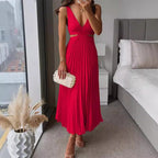 Women's Elegant Pleated Evening Dress