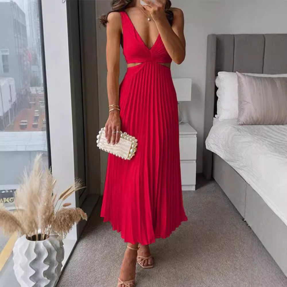 Women's Elegant Pleated Evening Dress