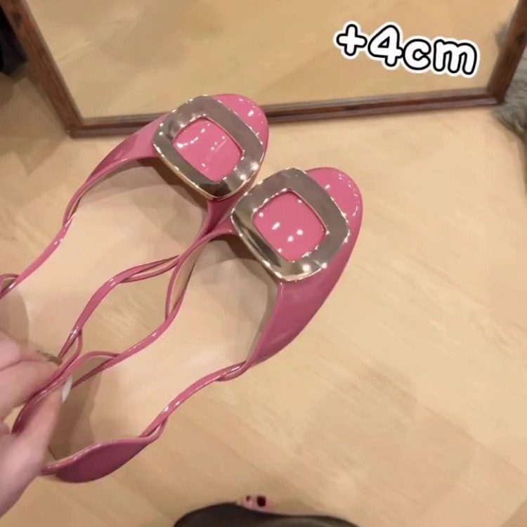 Women's Ballet Flats with Elegant Block Heel and Decorative Detail