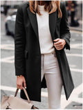 Women's Elegant, Tailored Coat in High-Quality Fabric