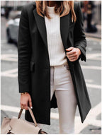 Women's Elegant, Tailored Coat in High-Quality Fabric
