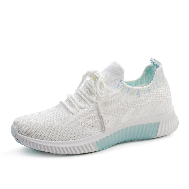 Women's Breathable Casual Sneakers with Elastic Entry and Non-Slip Sole