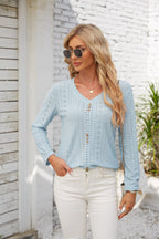 Women's Airy Blouse with Button Details