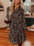 Women's Blouse Dress with Floral Design