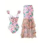 Women's Swimsuit with Elegant Wrap Skirt
