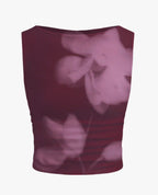 Women's Sleeveless Floral Crop Top
