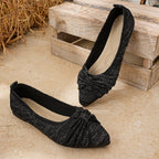Women's Ballet Flats with Decorative Knot and Comfortable Lining