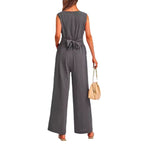 Women's Elegant Tailored Wide-Leg Jumpsuit