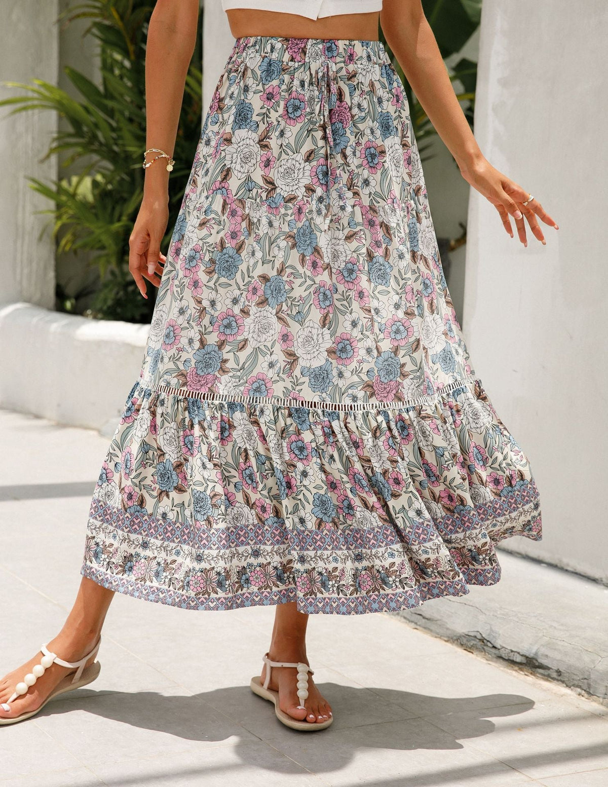 Women's Floral Maxi Skirt