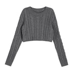 Women's Chunky Knit Sweater with Textured Pattern and Relaxed Fit