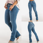 Women's High-Waisted Bootcut Jeans with Contouring Fit