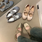 Women's Ballet Flats with Decorative Strap and Comfortable Footbed
