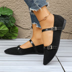 Women's ballet flats with detailed leopard print and elegant strap