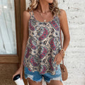 Women's Sleeveless Paisley Print Top