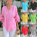 Casual Blouse with Balloon Sleeves