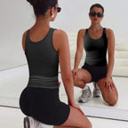 Women's Comfortable V-Neck Tank Top with Ribbed Texture