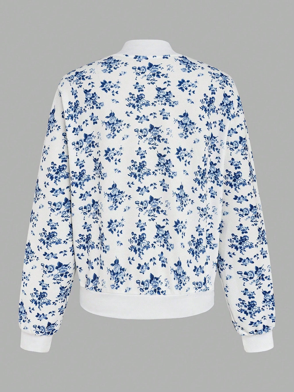 Women's Elegant Floral Bomber Jacket