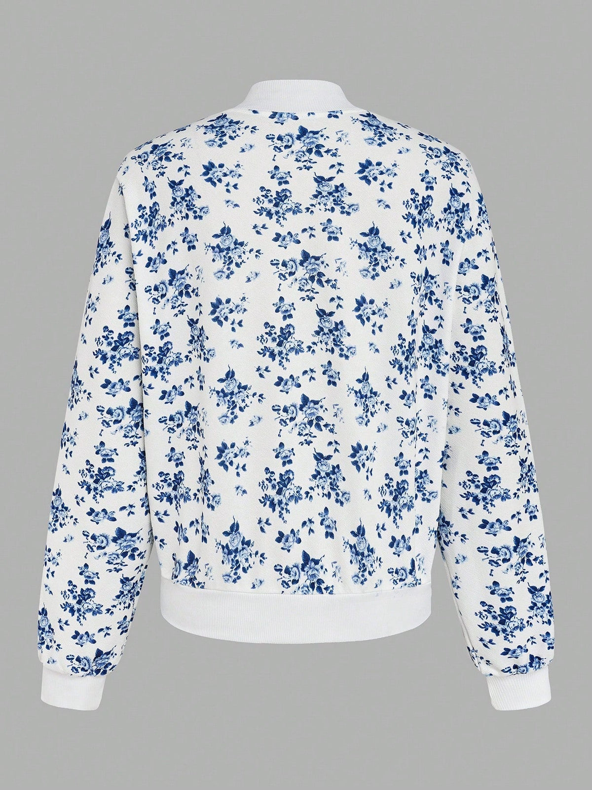 Women's Elegant Floral Bomber Jacket