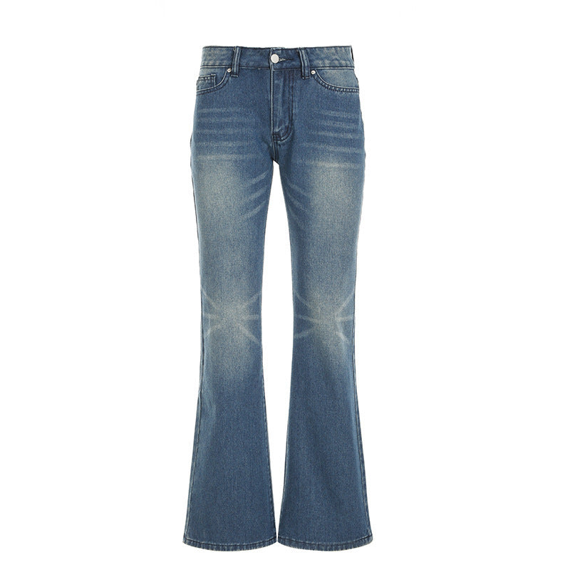 Women's High-Waisted Distressed Flared Jeans