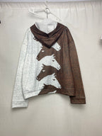 Women's Cozy Horse Print Hoodie
