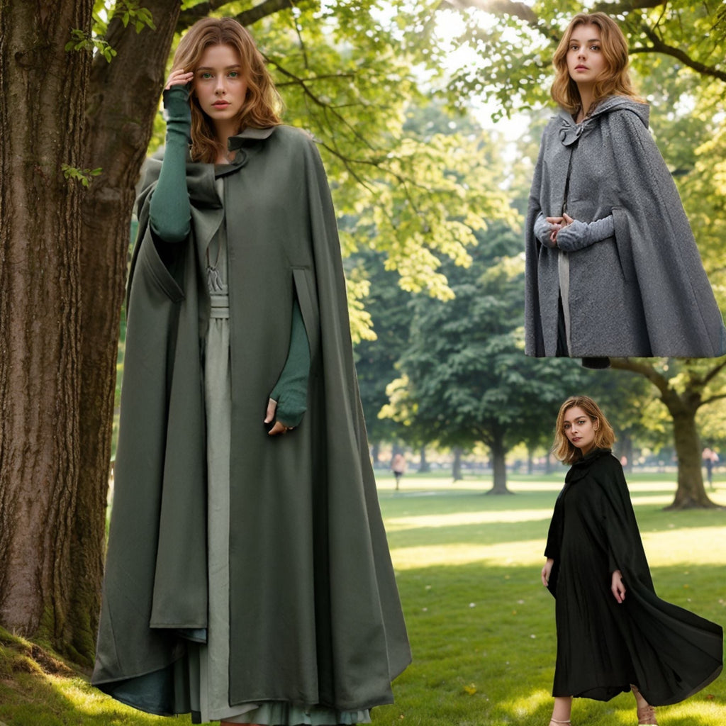 Elegant Hooded Cape in Quality Fabric