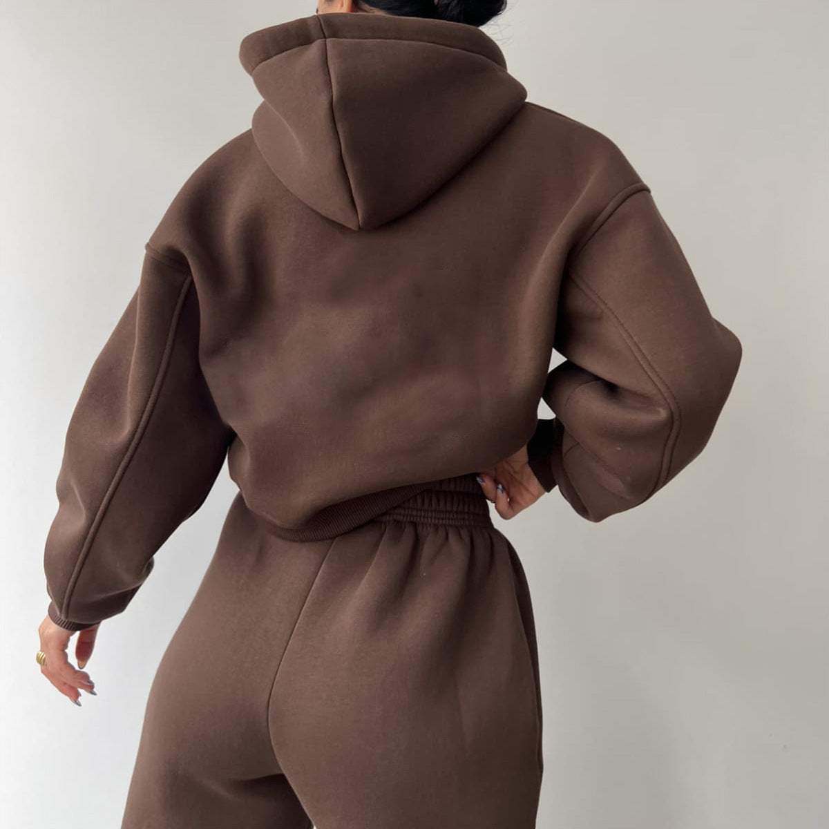 Fashionable Casual Wide-Leg Hoodie Set