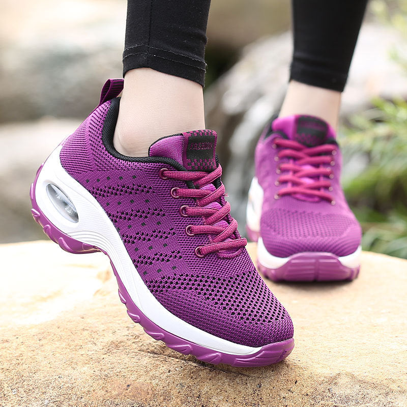 Women's Breathable Lightweight Sneakers with Shock-Absorbing Sole