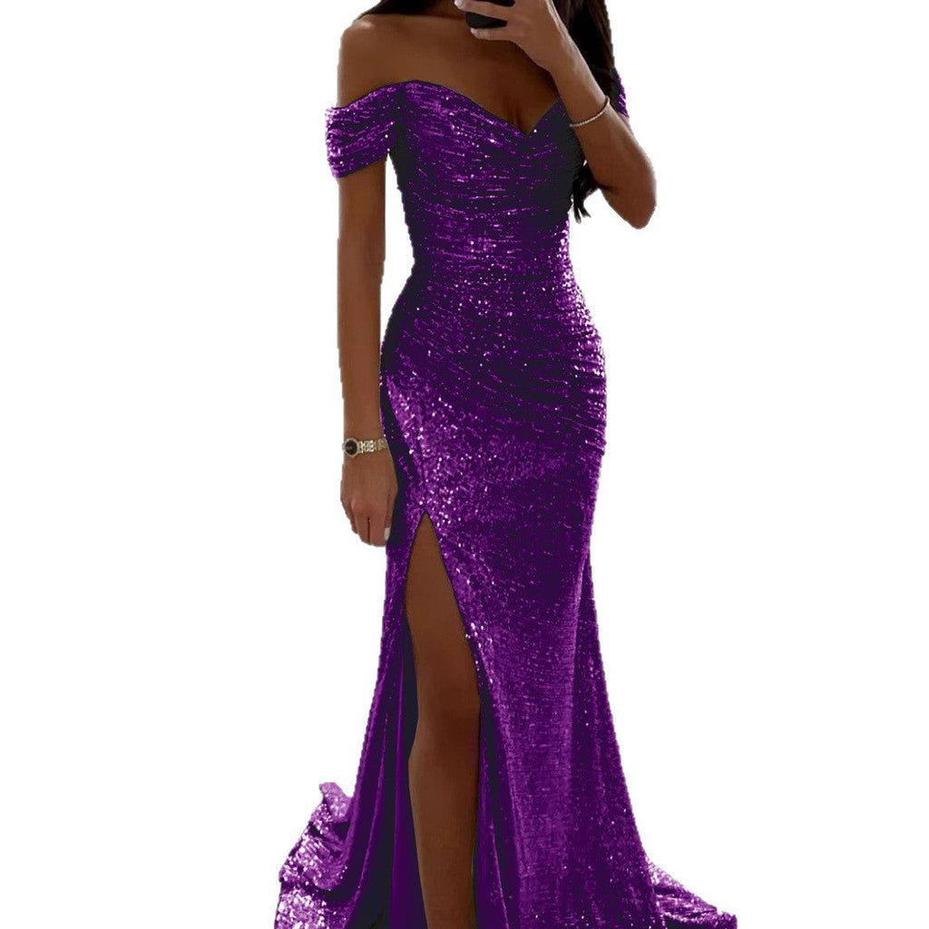 Women's Evening Dress with Shimmering Sequins