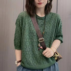 Women's Fine Knit Textured Sweater
