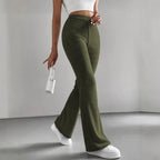 Women's High-Waisted Knit Pants