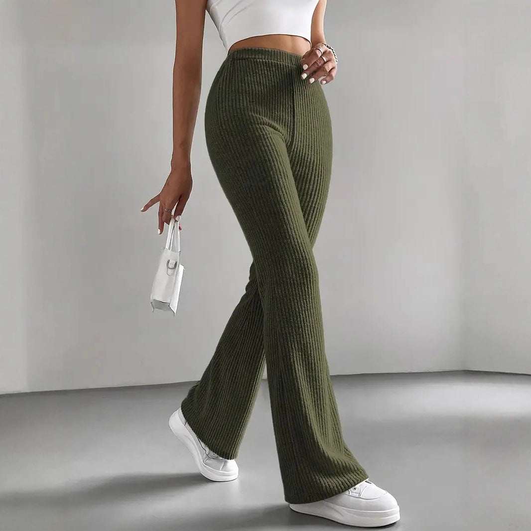 Women's High-Waisted Knit Pants