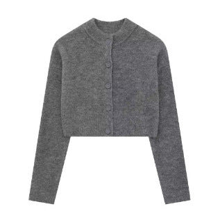 Cropped Cardigan with Button Details