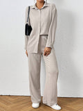Women's Airy Summer Suit Set with Fine Pleats