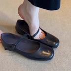 Women's Ballet Flats with Elegant Strap Closure and Soft Insole