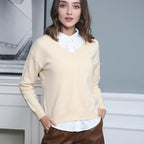 Women's Elegant V-Neck Sweater