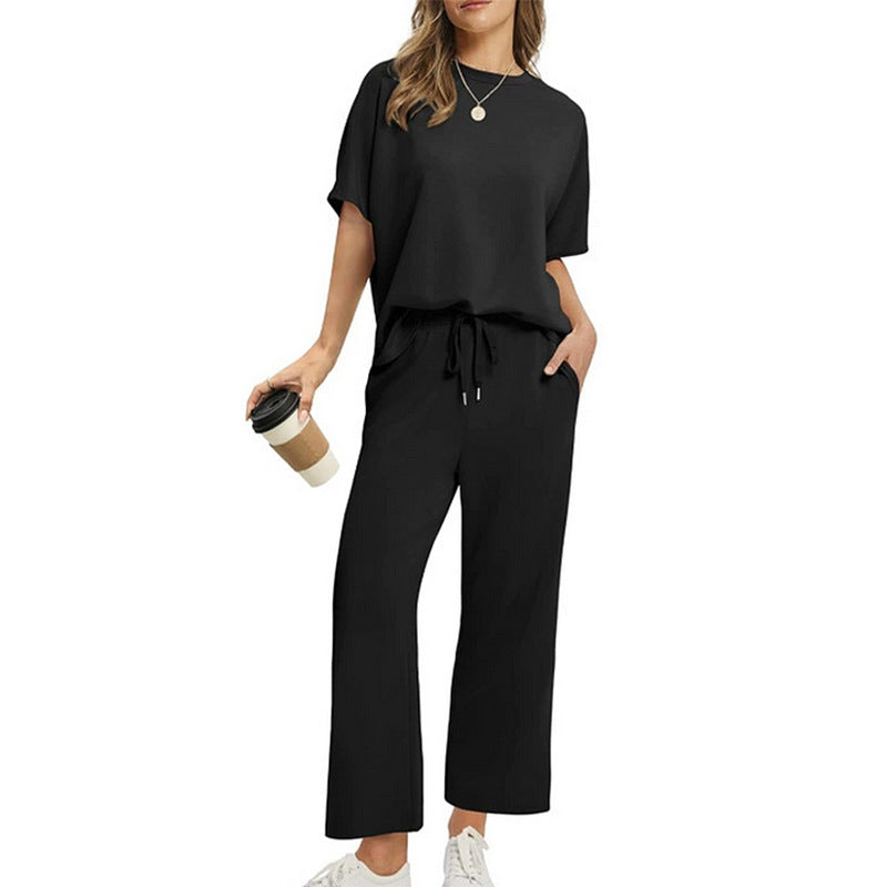 Women's Comfortable Loungewear Set with Loose Fit and Pockets