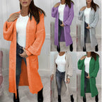 Women's Chunky Knit Cardigan with Open Sleeves
