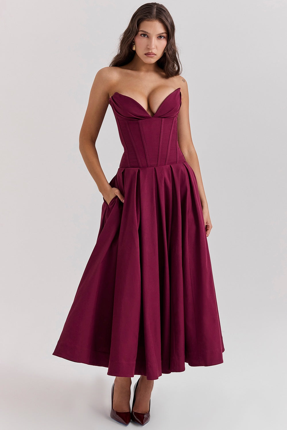 Women's Fitted A-Line Evening Dress