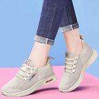 Women's Breathable Casual Sneakers with Flexible Sole and Mesh Upper