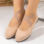 Women's Ballet Flats with Cross Strap